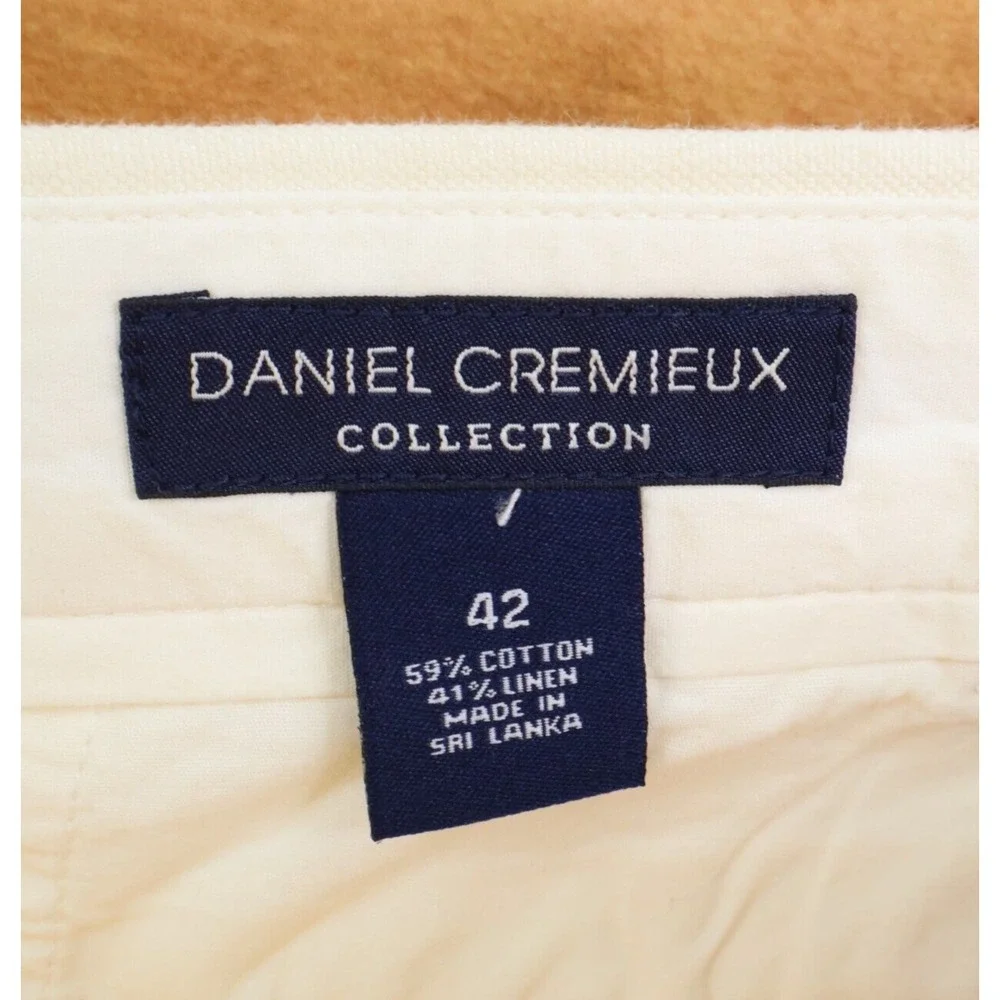 Daniel Cremieux‎ Collection Shorts Mens 42 Ivory Cotton Blend Chinos Pockets NWT